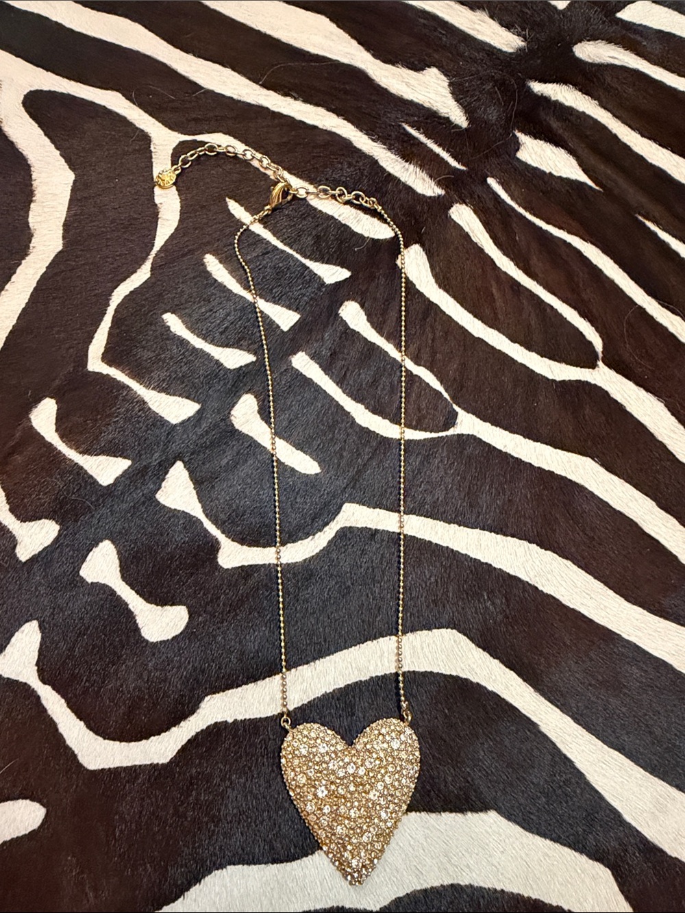 bp Gold Crystal Heart Pendant Necklace - Women Jewelry